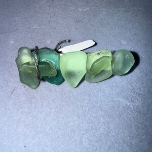 Green Sea Glass brooch/pin